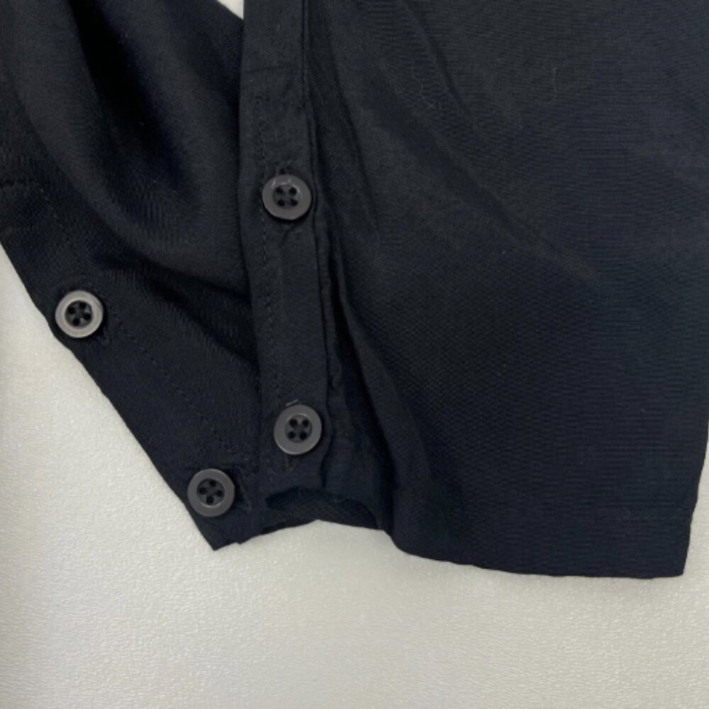 Aoyama Itchome Anthropologie Black Tuxedo Dress Asymmetrical 100% Viscose - Picture 6 of 11